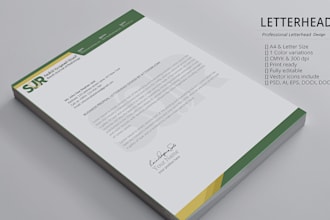 design letterhead in editable word format