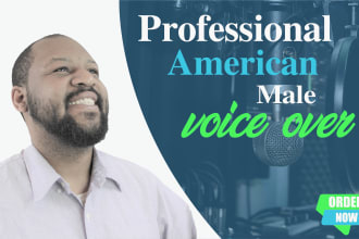 record a professional american male voice over