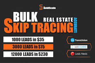 do best bulk real estate skip tracing and lead generation