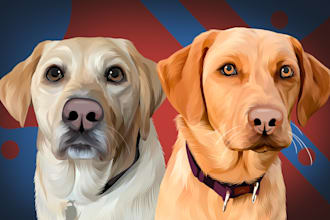 draw your dog or cat into amazing vector art