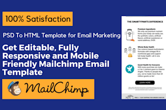 do responsive klaviyo and mailchimp email template design