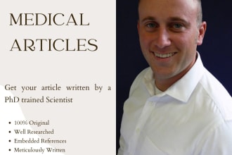 write your health or medical article or blog