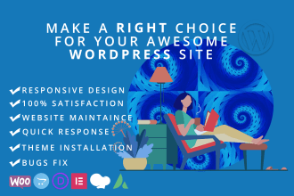 create, redesign, customize or fix errors of your wordpress website