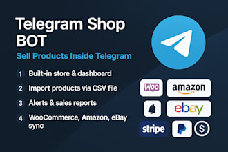 develop your  telegram shop bot and telegram mini app