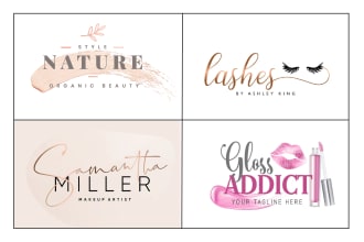 design feminine cosmetic makeup luxury fashion salon logo