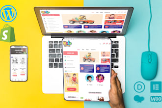 create high converting kids fashion, toys store or wordpress website