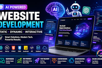 develop an interactive website using ai and modern tech