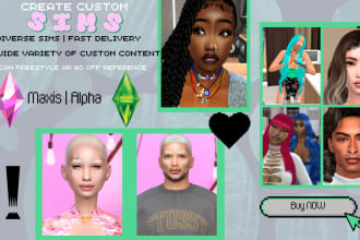 create sims using custom content