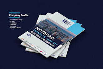 design a professional corporate company profile and business brochure