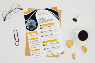 create a professional design for your resume, CV