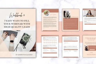 design lead magnets, ebooks, workbooks, and pdfs