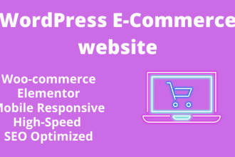 create wordpress ecommerce store, website