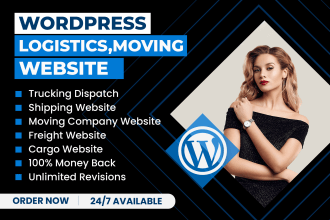 design logistics website, trucking dispatch, moving company, cargo website