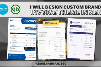 design xero custom invoice template branding theme