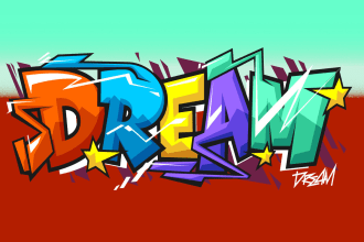 design hand drawn typography graffiti logo for your brand and tshirt