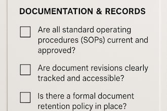 write an audit checklist or capa form for your team