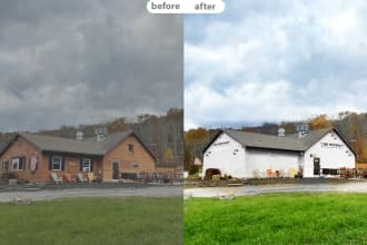 edit photoshop nice image interior, exterior for real estate