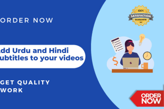 write accurate english subtitles in  hindi and urdu youtube videos
