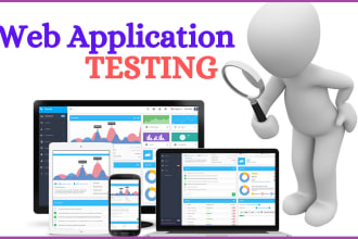 test your web application to find bugs and issues