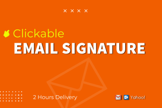 create professional clickable HTML email signature in 2hrs