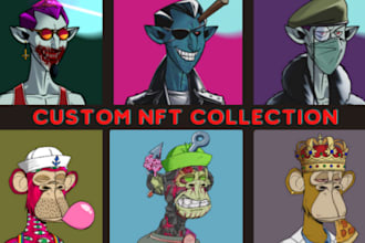 Top 5!  create unique 10k nft art collection