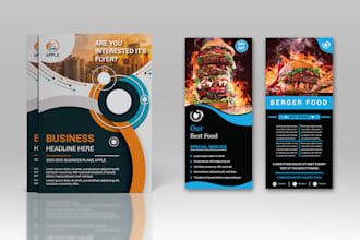 design creative flyer, modern rack card and di flyer