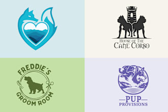 professional dog, pet, animal, cat, horses equestrian logo