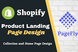 design shopify product landing page using pagefly