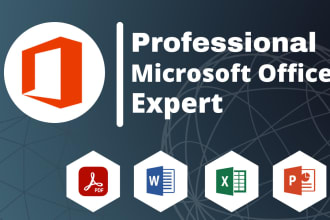 work on microsoft office project, ms word, ms excel, ms powerpoint