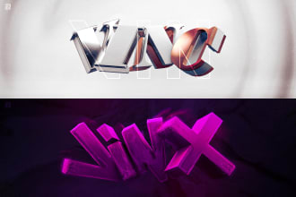 design a 3d text header