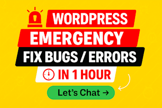 do wordpress bug fix and solves wordpress errors or issues and woocommerce error
