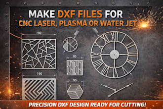 make dxf files for cnc laser, plasma or water jet