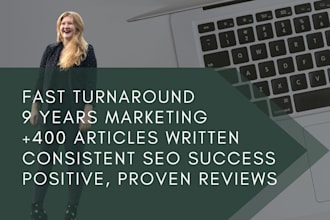 ghostwrite SEO friendly blogs, articles, or website content for your business