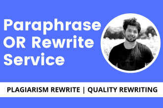 paraphrase and rewrite your content manually