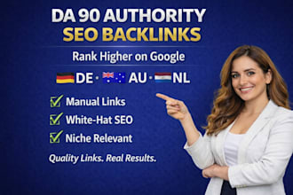 build high da90 authority backlinks for germany australia netherland SEO
