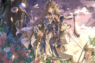 do anime art illustration and original character