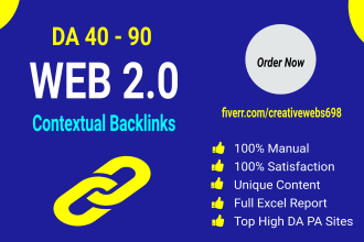 build 65 web 2 0 backlinks manually