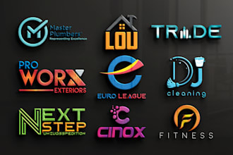 do wordmark, corporate logo custom design or minimalist business branding