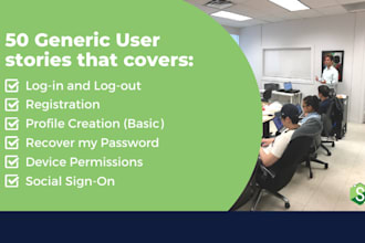 deliver the user stories for login, sso, register, logout