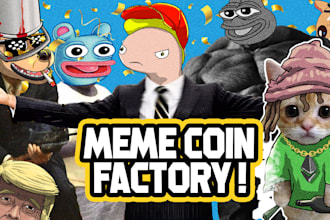 make funny trending meme social media post for meme coin project