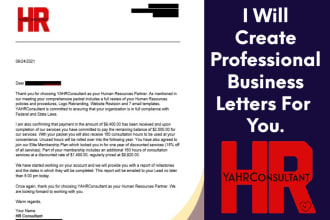 write professional letters, content, emails, job description