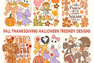 create fall, thanksgiving, halloween shirt designs