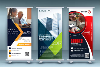 design modern roll up banner, retractable, pull up, stand banner