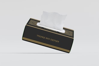 design professional packaging, tissue box with dielines