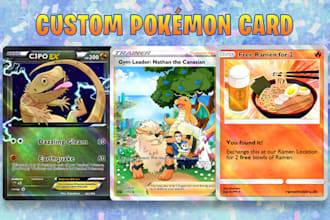 draw your character into custom pokemon card illustration