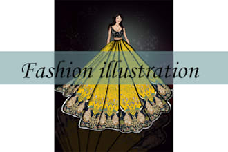 draw professional fashion illustration