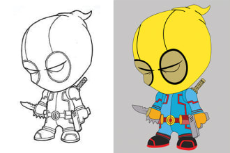convert your hand drawing into digital art illustration