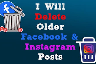 delete facebook and instagram posts