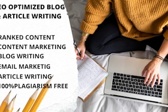 write articles and blog posts for your website