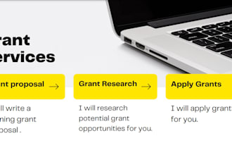 research, apply for grants, write a grant proposal, rfp, do applications for you